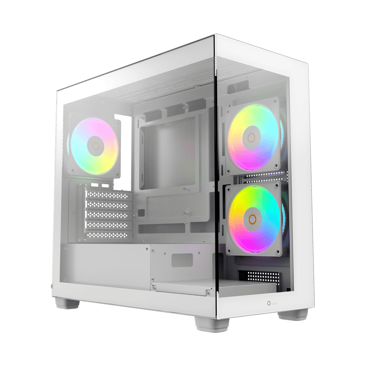OCYPUS GAMMA C52 WHITE MINI-TOWER WITH ARGB FAN PC CASE