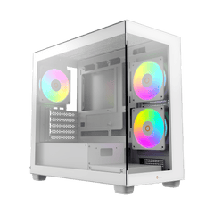 OCYPUS GAMMA C52 WHITE MINI-TOWER WITH ARGB FAN PC CASE