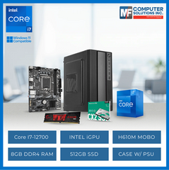 OFFICE CPU ONLY INTEL CORE I7-12700 / H610M / 8GB DDR4 / 512GB SSD / CASING WITH 700W PSU