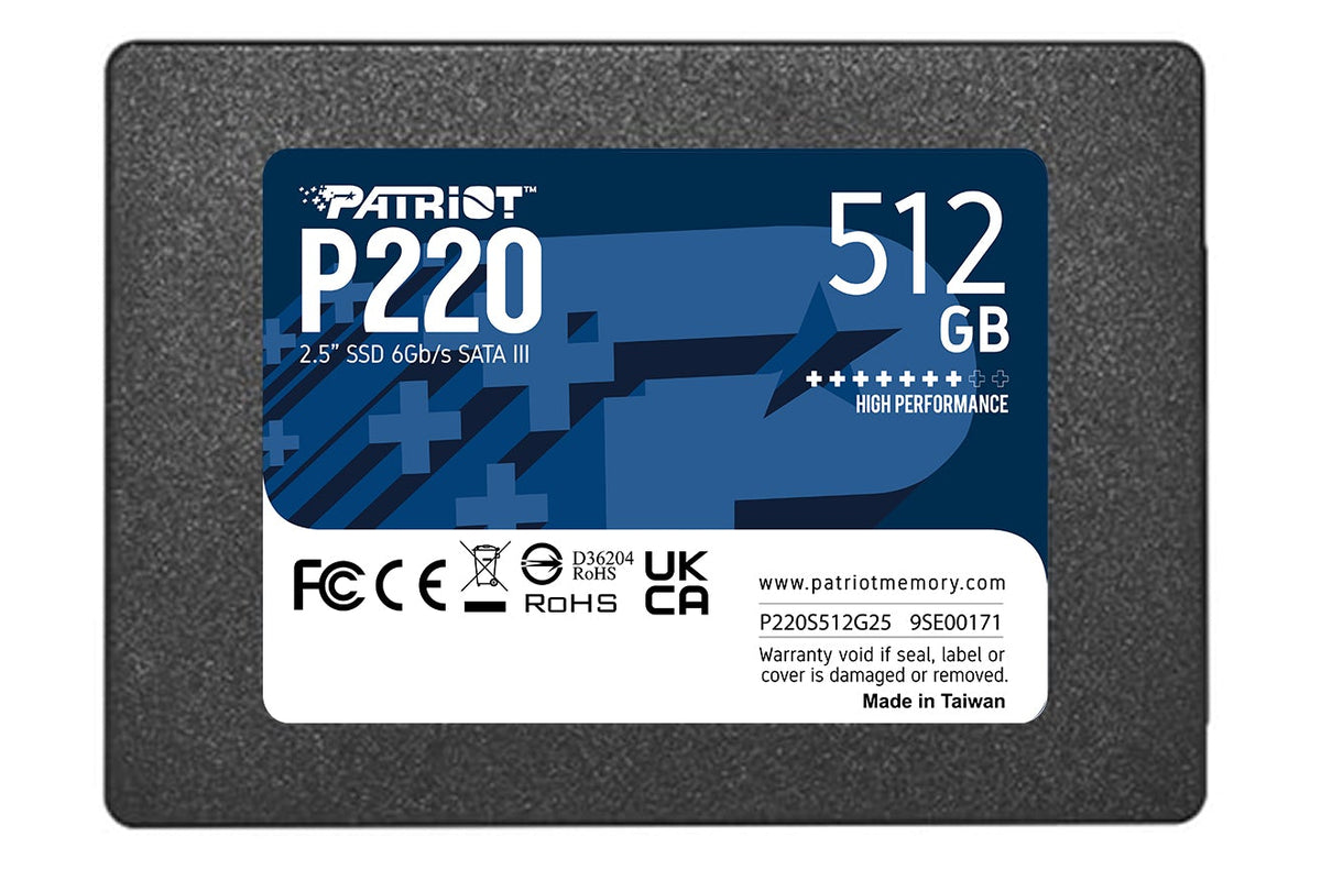 PATRIOT P220 512GB 9SE00171-P220S512G25 SOLID STATE DRIVE SATA 2.5