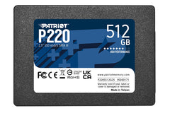PATRIOT P220 512GB 9SE00171-P220S512G25 SOLID STATE DRIVE SATA 2.5