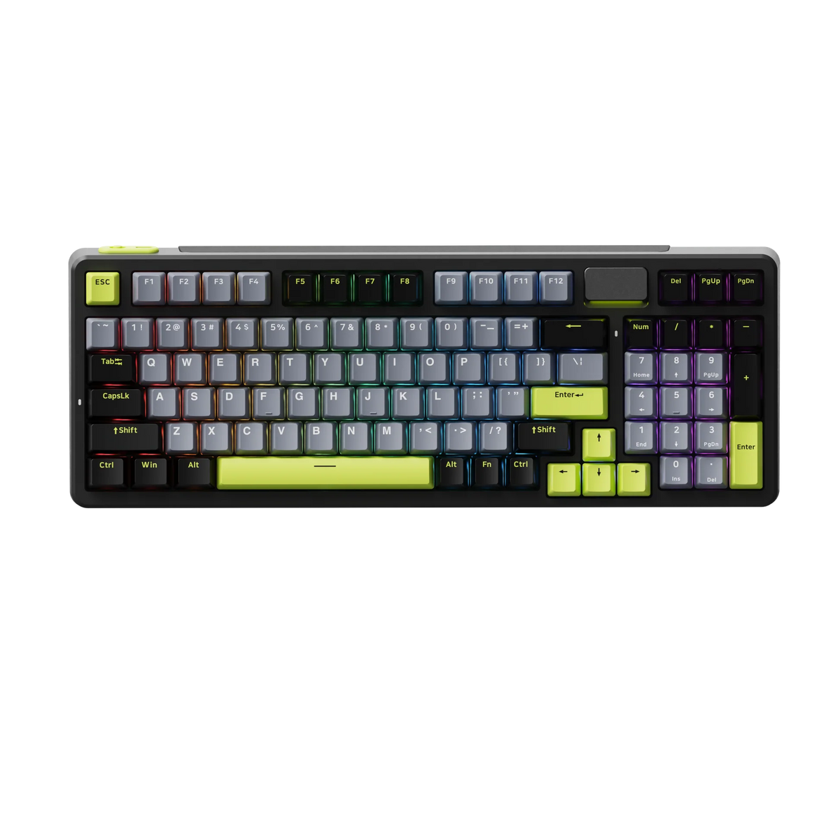 RAPOO V700DIY-98 MECHANICAL BLACK GREY GREEN 11087 WIRELESS GAMING KEYBOARD