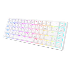ROYAL KLUDGE RK G68 WHITE RGB BROWN SWITCH GAMING KEYBOARD