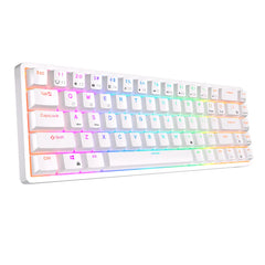 ROYAL KLUDGE RK G68 WHITE RGB BROWN SWITCH GAMING KEYBOARD