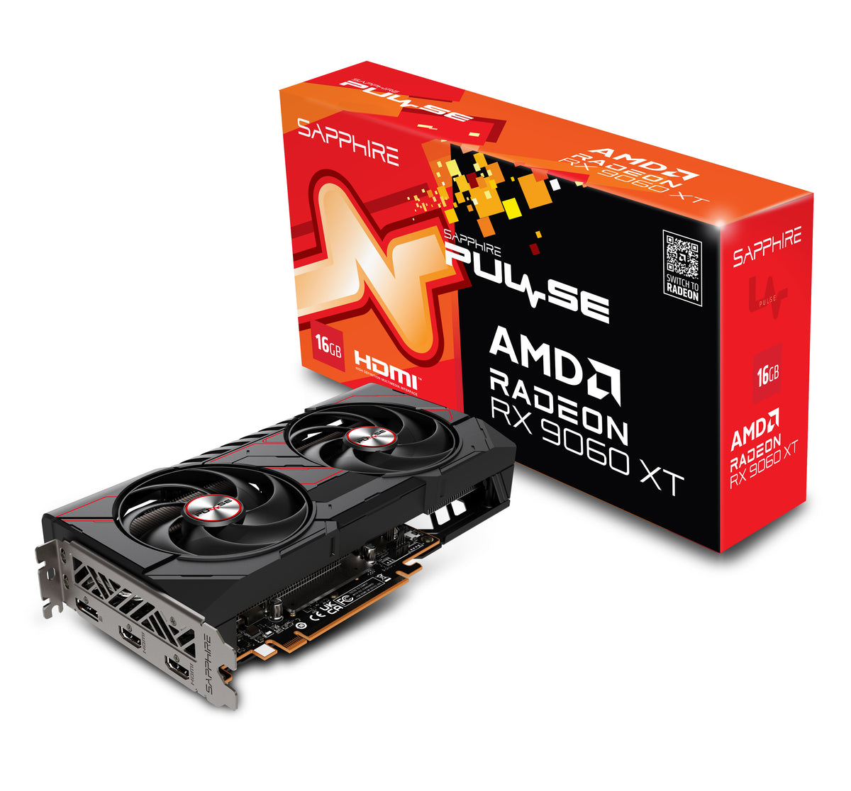SAPPHIRE PULSE RADEON RX 9060XT 16GB DUAL GAMING OC GRAPHICS CARD