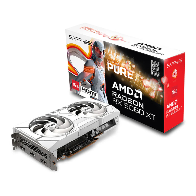 SAPPHIRE PURE RADEON RX 9060XT 16GB DUAL GAMING OC GRAPHICS CARD