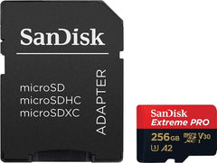 SANDISK 256GB EXTREME PRO WITH ADAPTER SDSQXCD-256G-GN6MA MEMORY CARD MICRO SD
