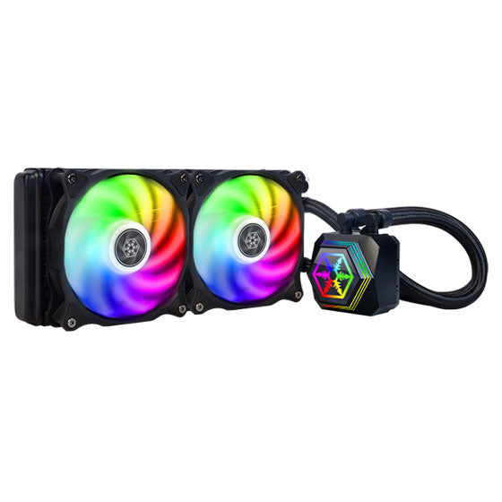 SILVERSTONE PF240 120MM ARGB DUAL FAN AIO LIQUID COOLING CPU COOLER