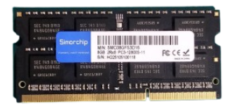 SIMORCHIP 8GB PC1600 DDR3 SODIMM MEMORY