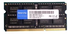 SIMORCHIP 8GB PC1600 DDR3 SODIMM MEMORY