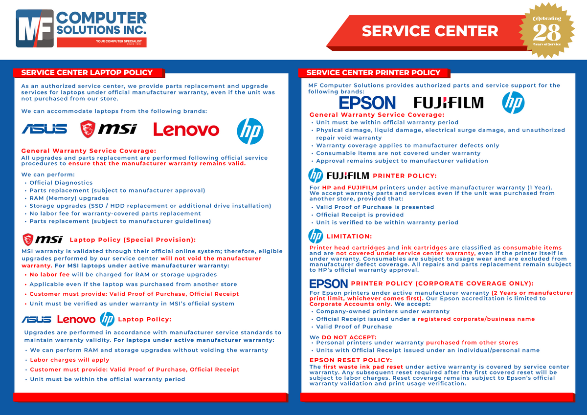 Repairs and Services – MF Computer Solutions