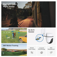 TP LINK TAPO C501GW OUTDOOR PAN/TILT 4G LTE 1080P STARLIGHT COLOR NIGHT VISION SMART SECURITY CAMERA