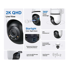 TP LINK TAPO C520WS OUTDOOR PAN/TILT 2K QHD SMART SECURITY CAMERA