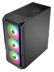 TRENDSONIC FRONTIER HERMES HE19A 4*RGB FANS BLACK PC CASE