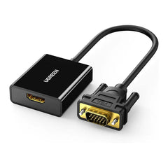 UGREEN HU-516 HDMI FEMALE TO VGA MALE 30CM BLACK 20694 ADAPTER