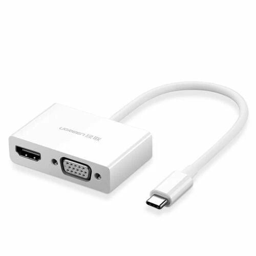 UGREEN TYPE C TO HDMI AND VGA WHITE 30843 ADAPTER