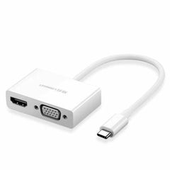 UGREEN TYPE C TO HDMI AND VGA WHITE 30843 ADAPTER