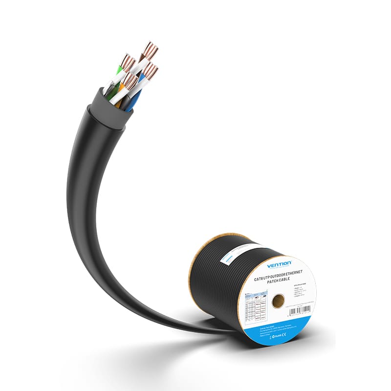 VENTION OUTDOOR 23AWG 305M BLACK CAT6 UTP CABLE