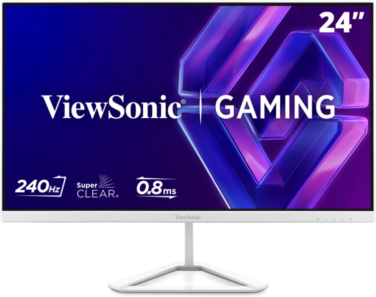 VIEWSONIC VX24G30-W 24" FHD IPS 240HZ WHITE GAMING MONITOR