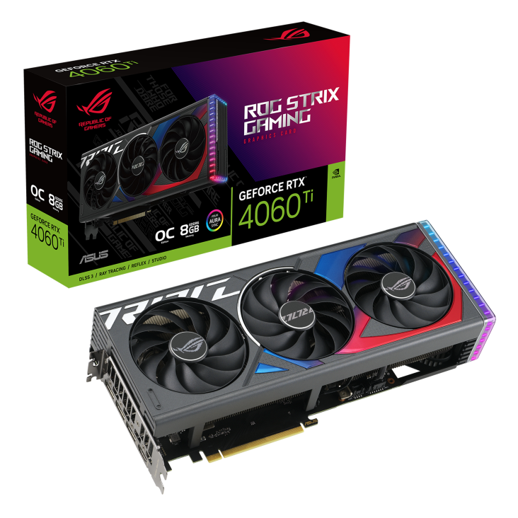 ASUS ROG STRIX GEFORCE RTX 4060TI GAMING OC 8GB GDDR6 ROG-STRIX-RTX4060TI-O8G-GAMING GRAPHICS CARD