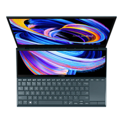 ASUS ZENBOOK DUO UX482EAR-HY341WS CORE I5-1155G7 16GB MEM 512GB SSD 32GB OPTANE 14.0" FHD TOUCH SCREEN WIN11 CELESTIAL BLUE OFFICE H&S 2021