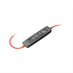 PLANTRONICS POLY BLACKWIRE C3220 USB-C WITH CONVERTABLE USB-A BLACK RED HEADSET